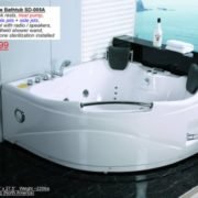 2 Person Whirlpool White Corner Bathtub Spa with 11 ...