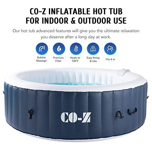 CO-Z Inflatable Round Hot Tub for 4-6 Person