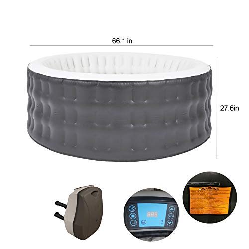 ALEKO Round Inflatable Jetted Hot Tub Spa with Cover | Hot Tub Sale